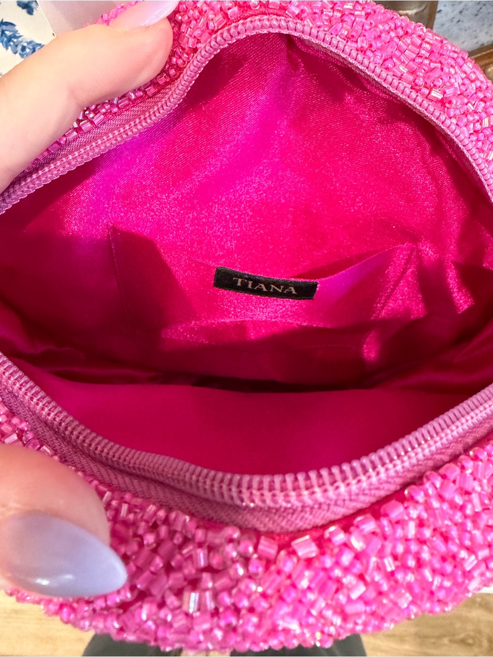 Tiana Designs Dolly Parton Beaded Pink Crossbody Bag - Picture 5 of 5